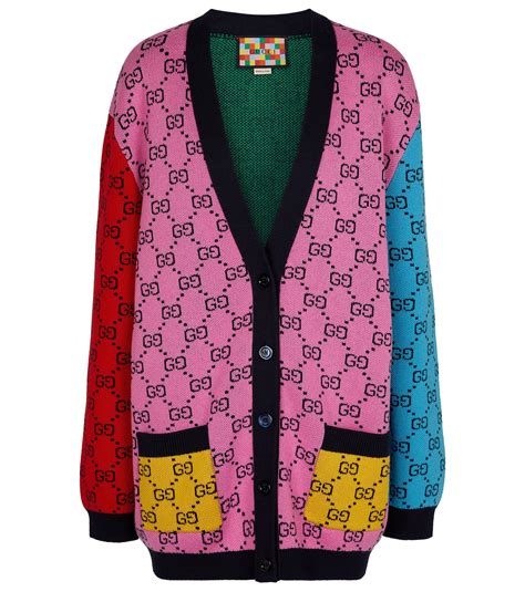 gucci cardigan multicolor|gucci inspired cardigan.